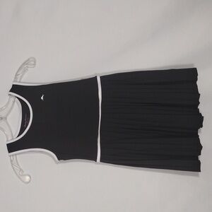 NWT Tommy Bahama Black and White Kids Collared Pleated Dress Girls Sz Med 7/8